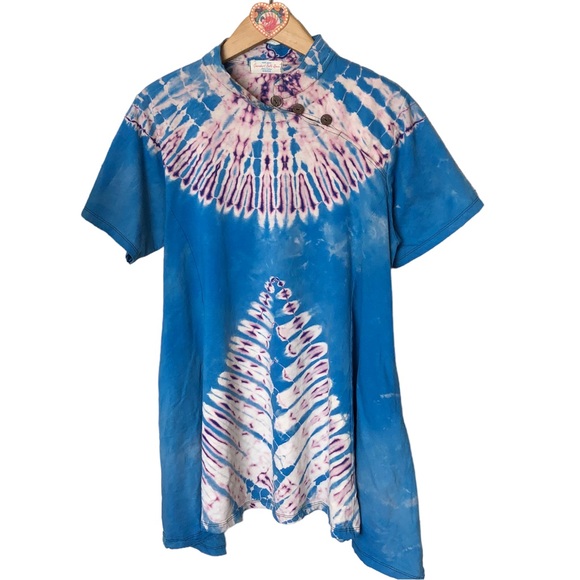 Gaerabert BOHO Queen TieDye Swing Tunic made in Thailand M/L - Picture 5 of 11